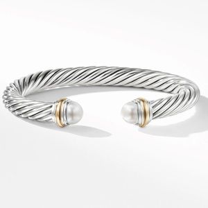 DAVID YURMAN Sterling Silver with Pearls and 14K Yellow Gold Bracelet!